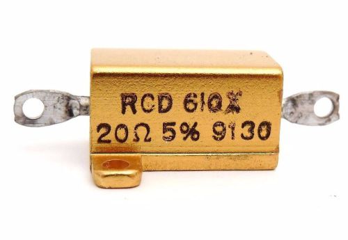 RCD 20 OHM 10W 5% non conductive wirewound resistor 610X-200-JB XS-200 lot of 5