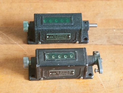 Vin. Antique Mechanical Number tally Counter Tool Importers Steampunk Lot of 2
