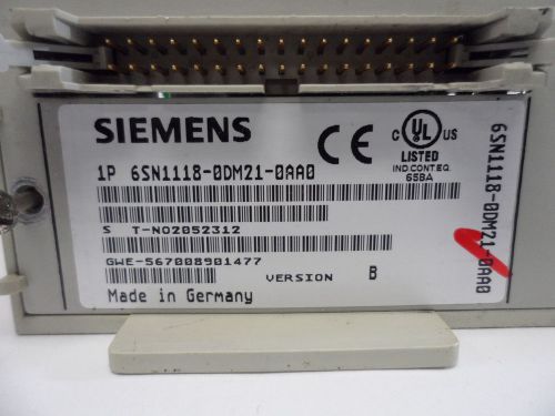 Siemens Simodrive 6SN1118-0DM21-0AA0 Control Module, with 30 days warranty.