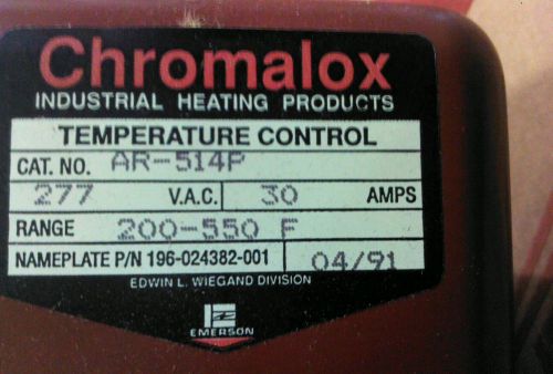 Chromolox temperature control