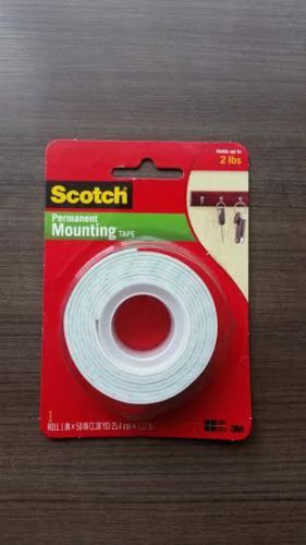 1 New Scotch Permanent Mounting Tape Roll