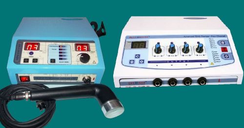 Multicurrent electrical stimulator  ultrasound therapy 4 channel electrotherapy for sale