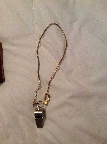 Whistle snake chain gold-tone with epaulet clasp--uniform police/traffic/sheriff for sale