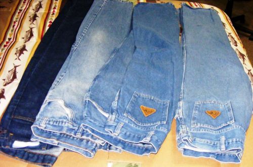 Flame Resistant (FR) work blue jeans 4 pair