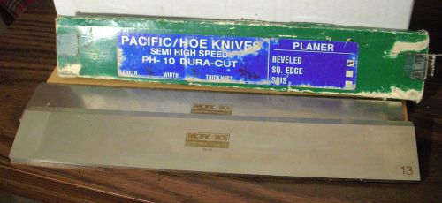 2 New Pacific HSS 12&#034; X 2&#034; X 5/32&#034; Planer Blades