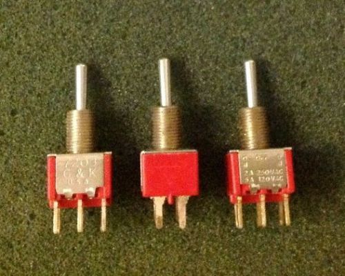 4 Pieces New C&amp;K Switches ON-ON DPDT Round Actutator 7203 Solder Lugs