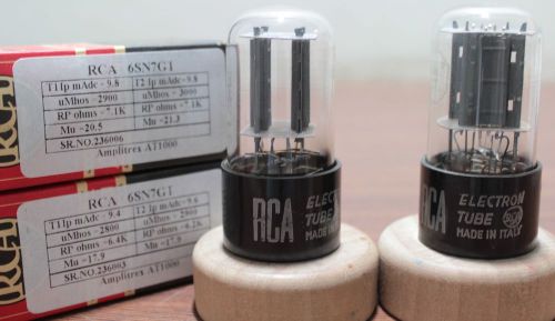 1x Matched pair NOS 6SN7GT RCA made in Italy ATES #236003&amp; 236006