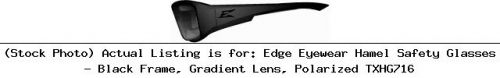 Edge Eyewear Hamel Safety Glasses - Black Frame, Gradient Lens, : EDETXHG716