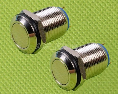 2pcs 12mm start horn button momentary stainless steel metal push button switch for sale