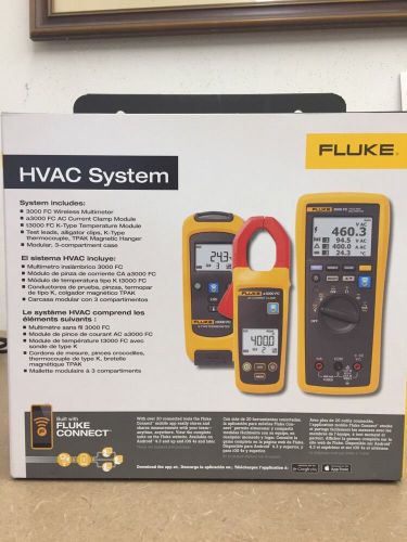 Brand new fluke flk-3000 fc hvac multimeter, ac current, &amp; temperature hvac kit for sale
