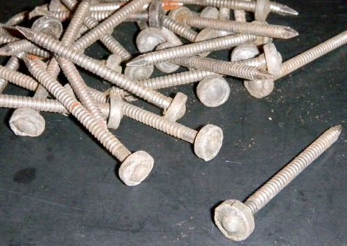 5 LBS Unused Vintage 2&#034; Lock Ring Shank Lead Head Roofing Nails - Five Pounds