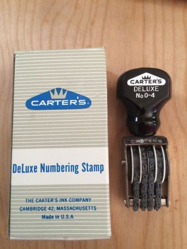 Carters Deluxe Numbering Stamp 0-4 NEW OLD STOCK Vintage Free Shipping