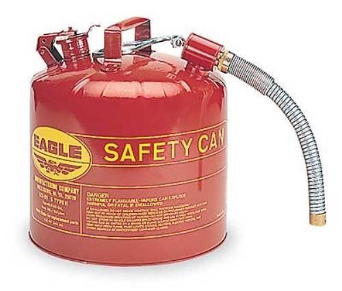 Eagle U2 1 S Red Galvanized Steel Type II Gas Safety Can with 7 8 Flex Spout 13.