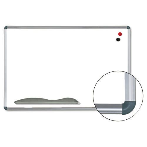 Magne-Rite Magnetic Dry Erase Board - White/Silver - 36&#034; x 48&#034; AB381273