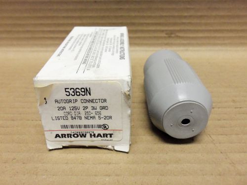 New arrow hart autogrip connector 5369n 20 amp 125v 2p 3w for sale