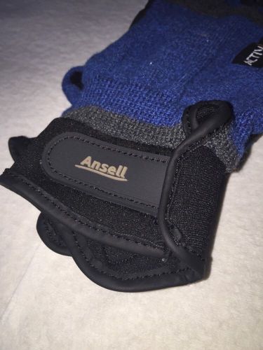 Ansell ActivArmr 97-003 Nitrile Coated Heavy Laborer Gloves  Cut Resistant  Adju