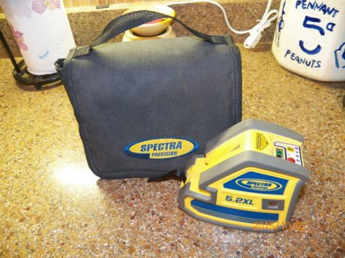 Spectra precision 5.2xl 5 point interior cross line laser w carrying bag for sale