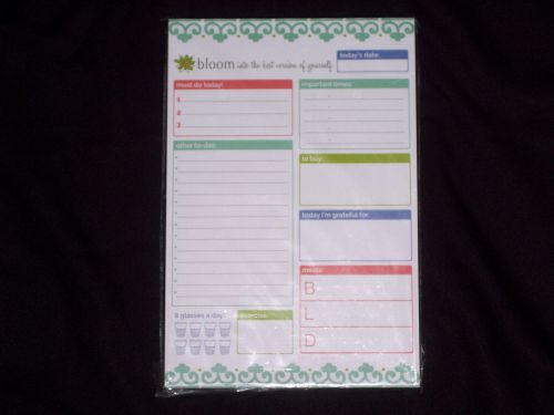 Bloom Daily Planners  Tear Off To Do Pad - Teal Daily Planner ...