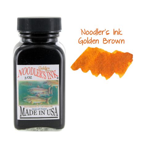 &#034;Noodler&#039;s Ink Fountain Pen Bottled Ink, 3oz - Golden Brown&#034;