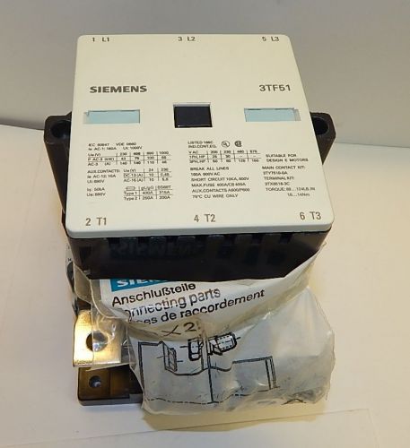 SIEMENS 3TF51 MAGNETIC STARTER 140A 3P 60HP - NEW