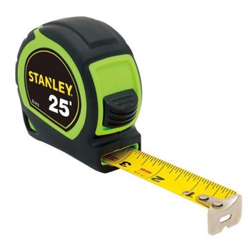 Stanley 25-Foot Tape Measure with Tylon Blade Coating, Hi Vis Green 33-415