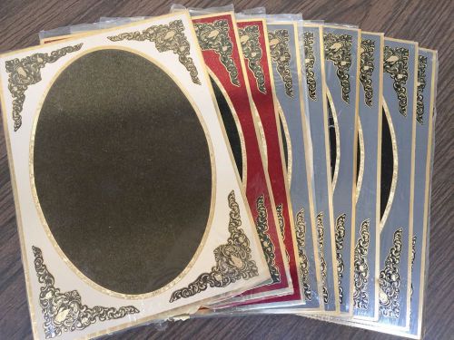 Brass Screen printed Engraving Plates With Cameo Design 9 Piece Lot