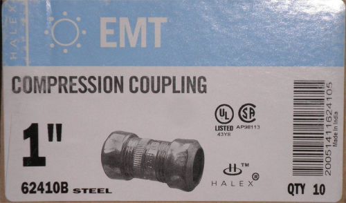 New Box of 10 Halex #62410 1&#034; EMT Concrete-Tight Compression Couplings