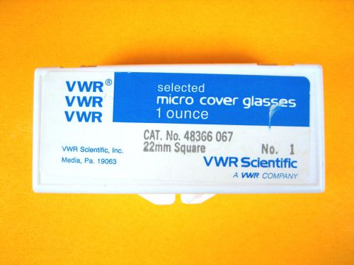 VWR Scientific, Inc -  48366 067 -  Micro Cover Glasses, 1 ounce, 22mm Square
