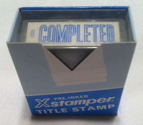 Xstamper Pre-Inked - Re-Inkable Title Stamp - COMPLETED