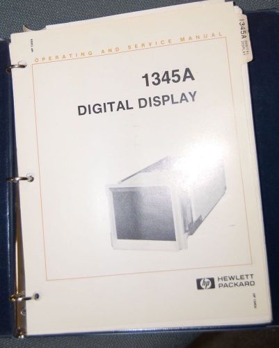 HP 1345A Digital Display Operating &amp; Service Manual (01345-90908) §
