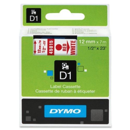 DYMO Standard D1 Self-Adhesive Polyester Tape for Label Makers, 1/2-inch, Red