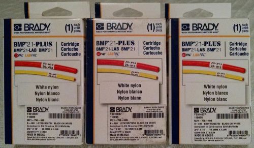 New Lot of 3 Brady M21-750-499 110895 BMP21 3/4&#034;X16&#039; 19.1mm X 4.9m Black/White