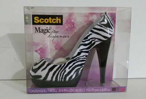Scotch Magic Tape High Heel Shoe Dispenser Zebra