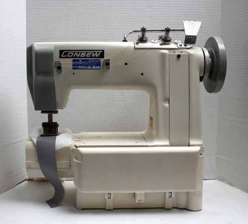 CONSEW 4022 2-Needle 4-Thread Chainstitch Cylinder Bed Industrial Sewing Machine