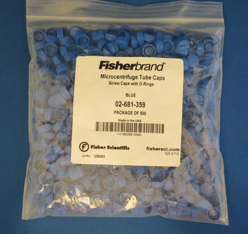 Pk/500 fisherbrand microcentrifuge tube screw caps w/ o-rings 02-681-359 for sale