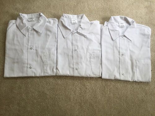 Lot Of 3 Men&#039;s Chef&#039;s Edge Short Sleeve Cooking Shirts/ Size S/ NBW