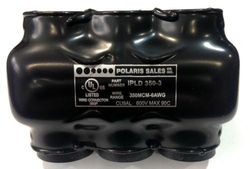 Nsi ipld350-3 terminal insulated connector block 350mcm--#6awg 600v polaris new for sale