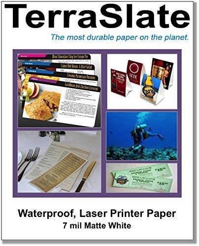 Terraslate paper 100 sheet pack of 7 mil terraslate waterproof laser for sale