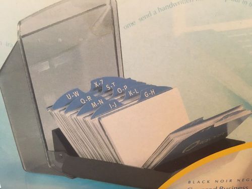 NIB Rolodex Covered Business Card File with 2 5/8&#034; x 4&#034; Cards Includes 50 Cards