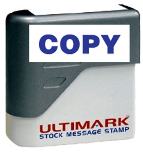 COPY text on Ultimark Pre-inked Message Stamp with Blue Ink