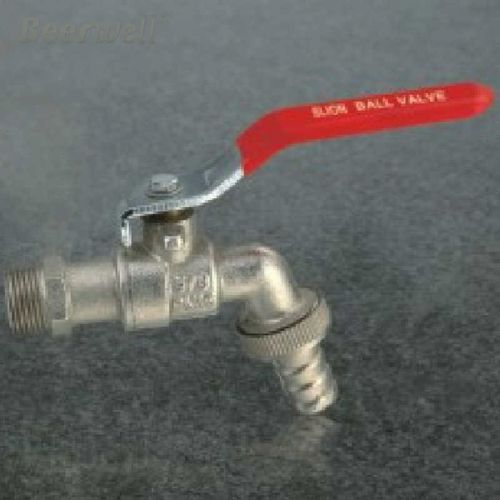 3/8&#034; red lever handle compression full bore ball valve external thread