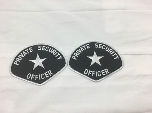 2 PrivateSecurity OFFICER Star Uniform Shirt Jacket Shoulder Patch Badge Blk/Wht
