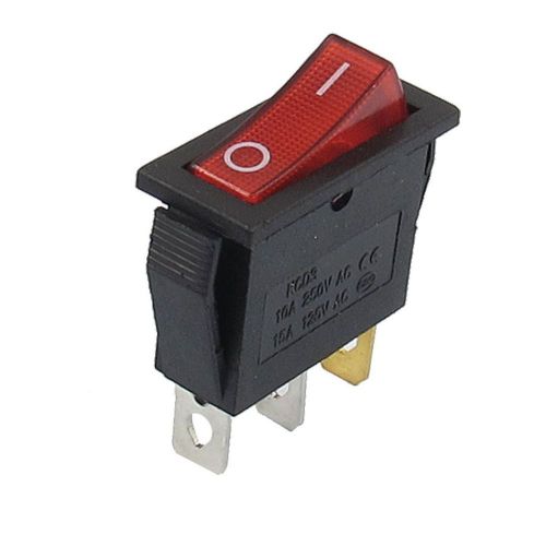 Uxcell red illuminated light on/off spst boat rocker switch 10a/250v 15a/125v... for sale