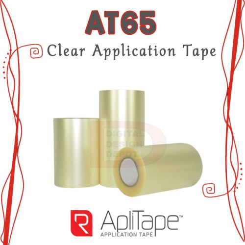 RTAPE Clear AT65 High Tack Application Tape for Adhesive Vinyl 4&#034; x 300FT :)