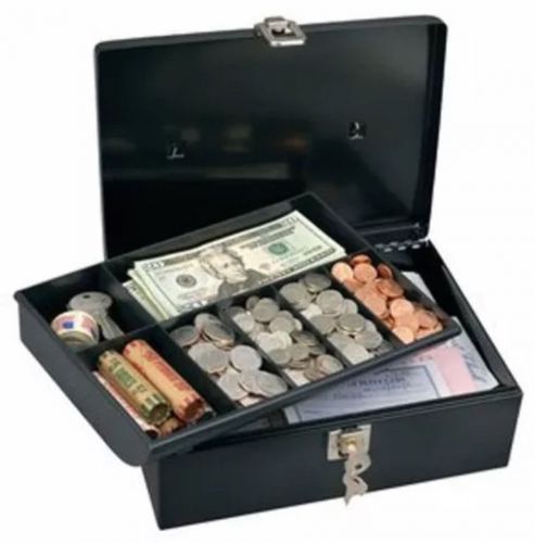 New Master Lock Cash Box with 7-Compartment Tray Money Storage Safe Security