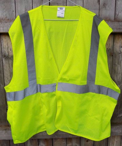 Bright Yellow Reflective Safety Vest 100% Polyester 4XL/5XL