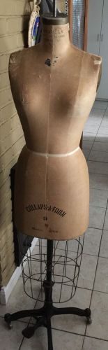Vintage bauman size 9 dress form vintage model 1973 collapsible made in usa for sale