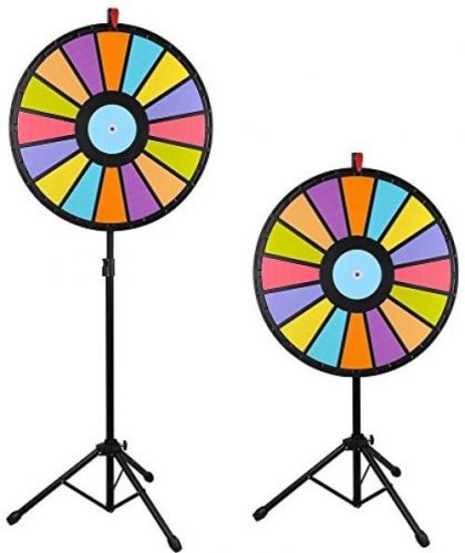 Yescom editable 24 inch 16 segment color prize wheel fortune spin game carnival for sale