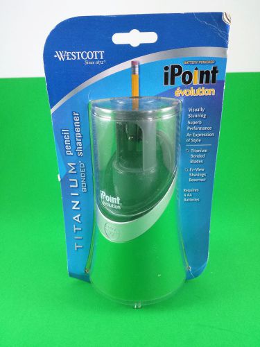 Westcott iPoint Evolution Battery Operated Pencil Sharpener, Bright Green 15481