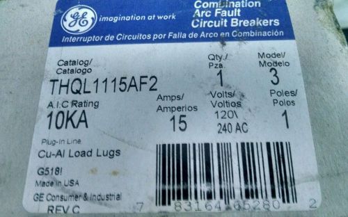 Lot Of 10 GE THQL1115AF2 Combination Arc Fault Breakers